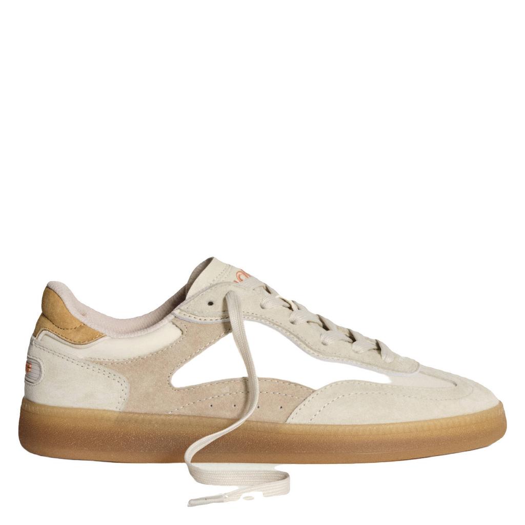 Beige dames HOFF Park sneakers van 76% leer/22% textiel/2% tpu met veters