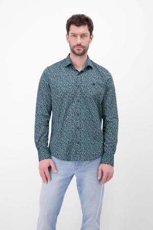 regular casual overhemd donkerblauw