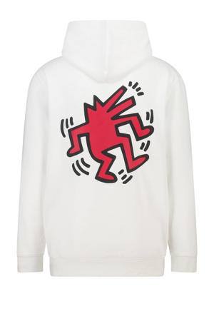 hoodie met backprint wit