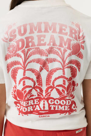 T-shirt met backprint wit