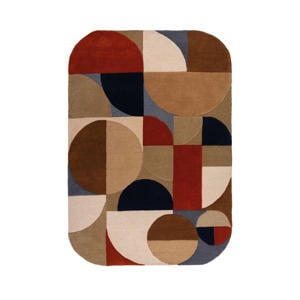 Mia Ovaal Abstract Vloerkleed Wol