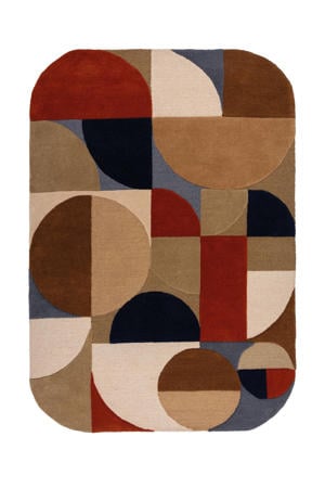 Mia Ovaal Abstract Vloerkleed Wol