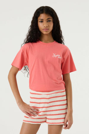 T-shirt met backprint rood
