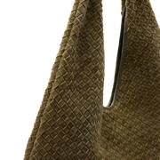 thumbnail: Manfield suede schoudertas kaki