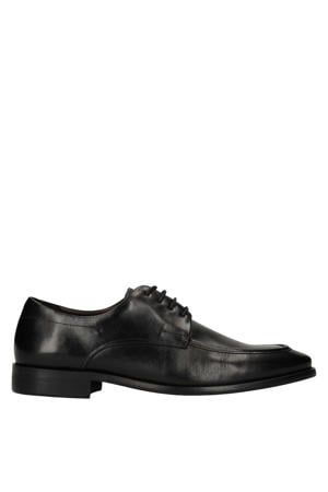 leren veterschoenen zwart