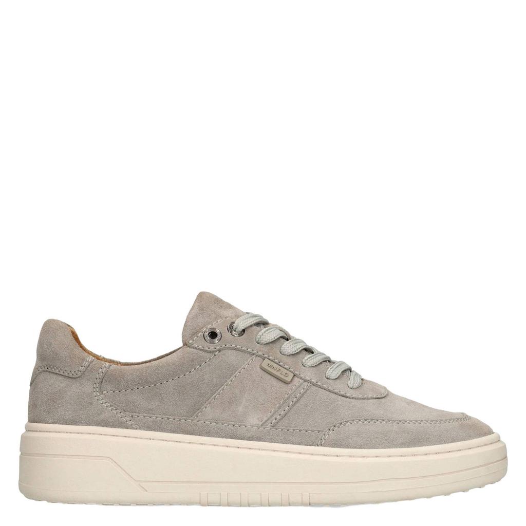 Grijze heren Manfield suède sneakers met veters