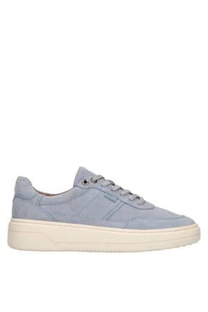 suède sneakers blauw