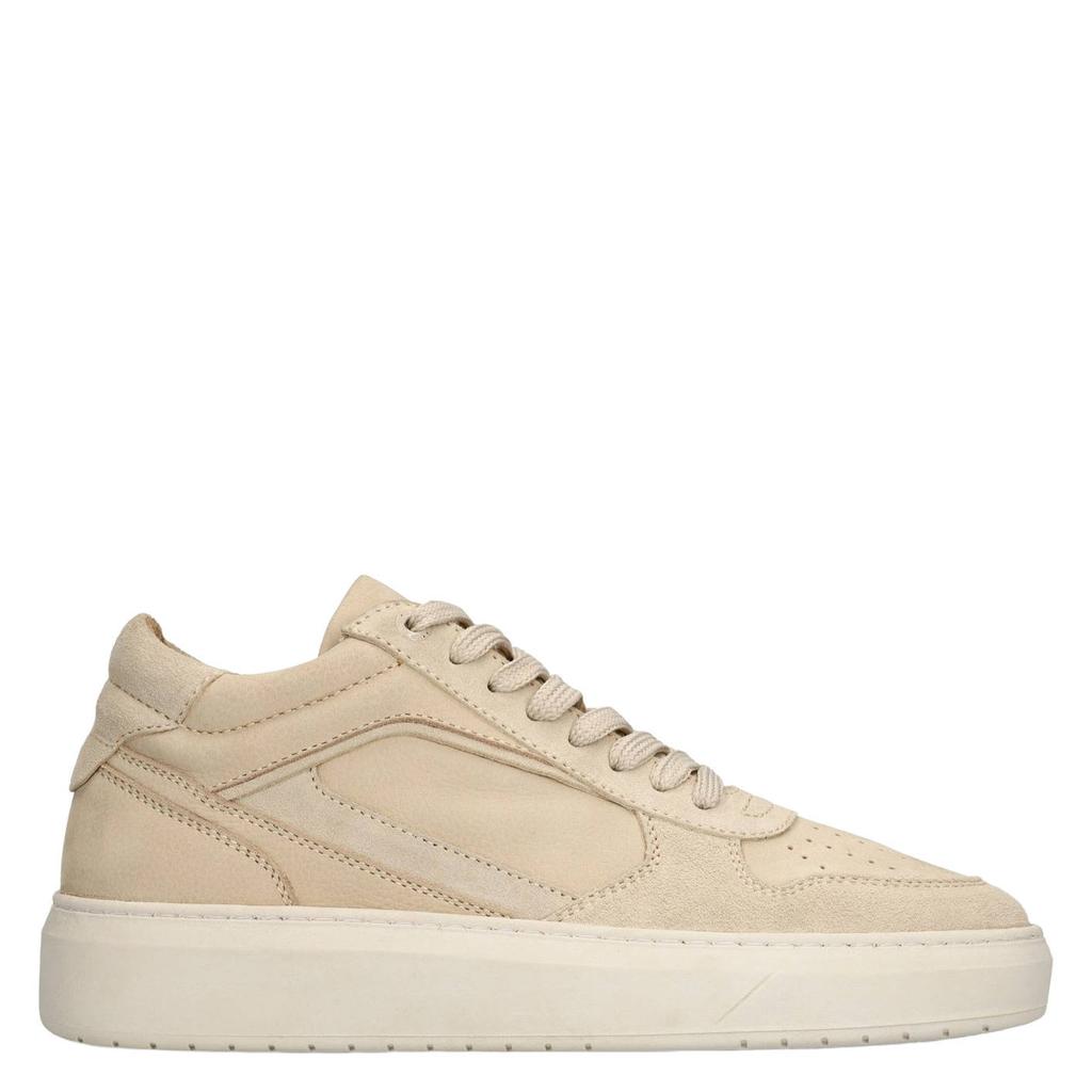 Beige heren Manfield nubuck sneakers met veters