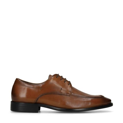Manfield leren veterschoenen cognac afbeelding