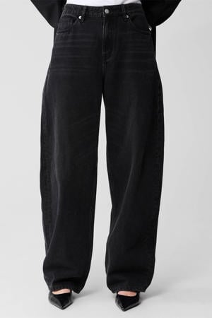 high waist baggy jeans grey denim