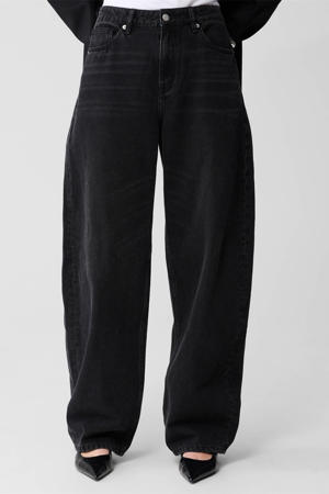 high waist baggy jeans grey denim