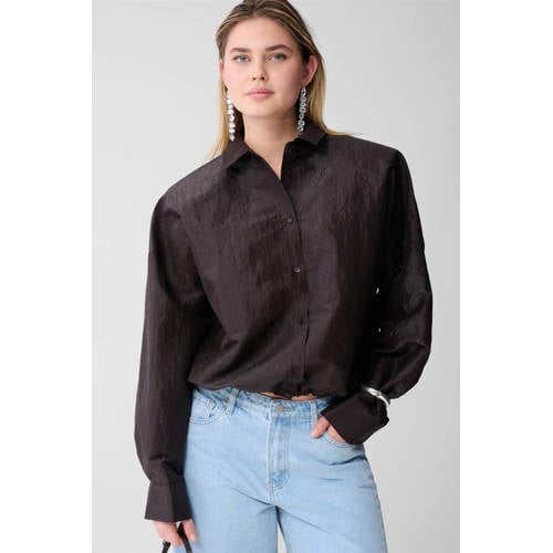 Shoeby blouse donkerbruin afbeelding