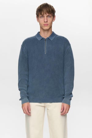 trui grof gebreid blauw