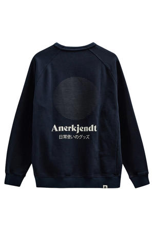sweater met backprint donkerblauw