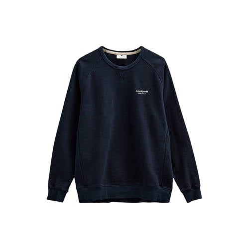 Anerkjendt sweater met backprint donkerblauw afbeelding