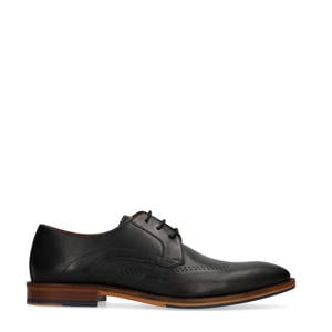 leren veterschoenen zwart