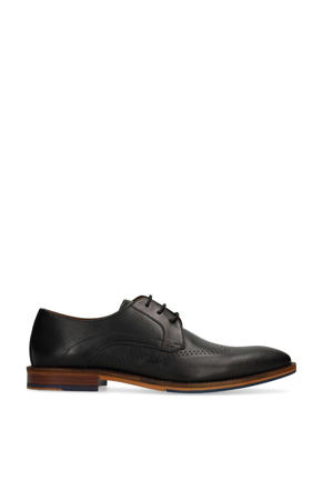 leren veterschoenen zwart