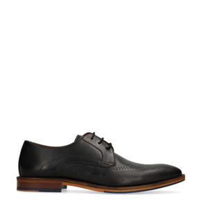 leren veterschoenen zwart