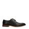Manfield leren veterschoenen zwart