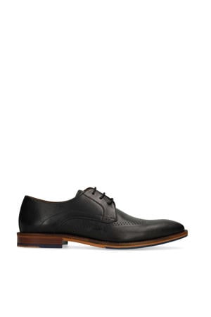 leren veterschoenen zwart