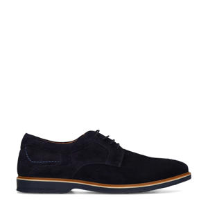 suède veterschoenen donkerblauw