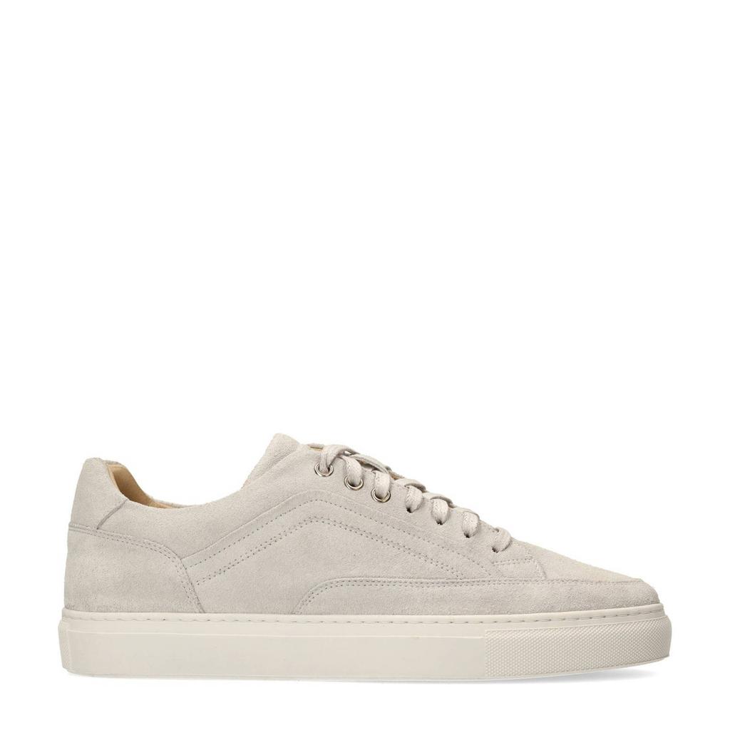 Ecru heren Manfield suède sneakers met veters