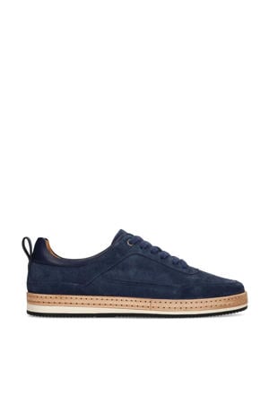 suède sneakers donkerblauw