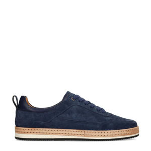 suède sneakers donkerblauw