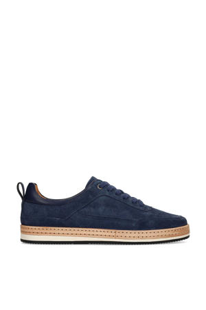 suède sneakers donkerblauw