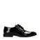 Manfield lakleren veterschoenen zwart