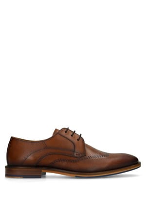 leren veterschoenen cognac