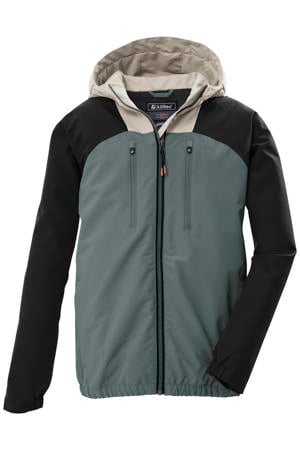 jas KOS zwart/groen/beige