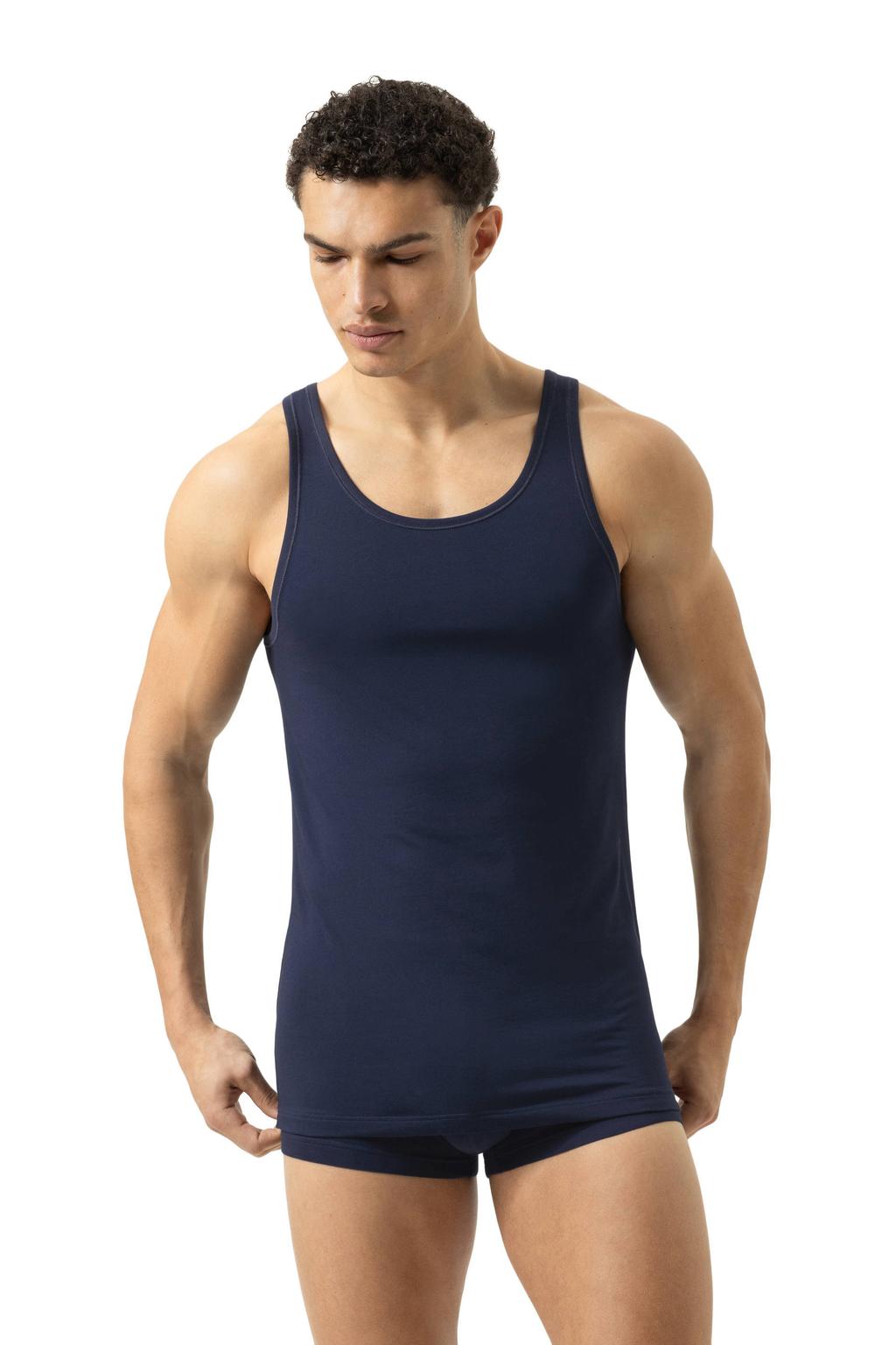 Mey hemd Dry Cotton donkerblauw