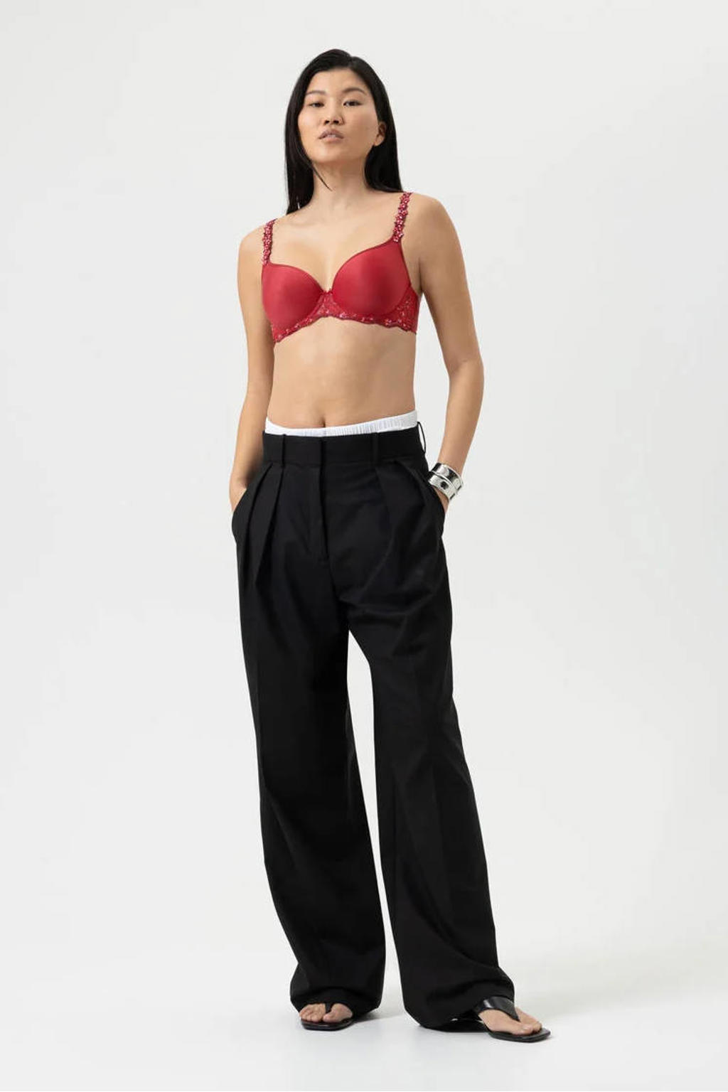 Mey voorgevormde spacer T-shirt-bh met beugel Delightful koraalrood