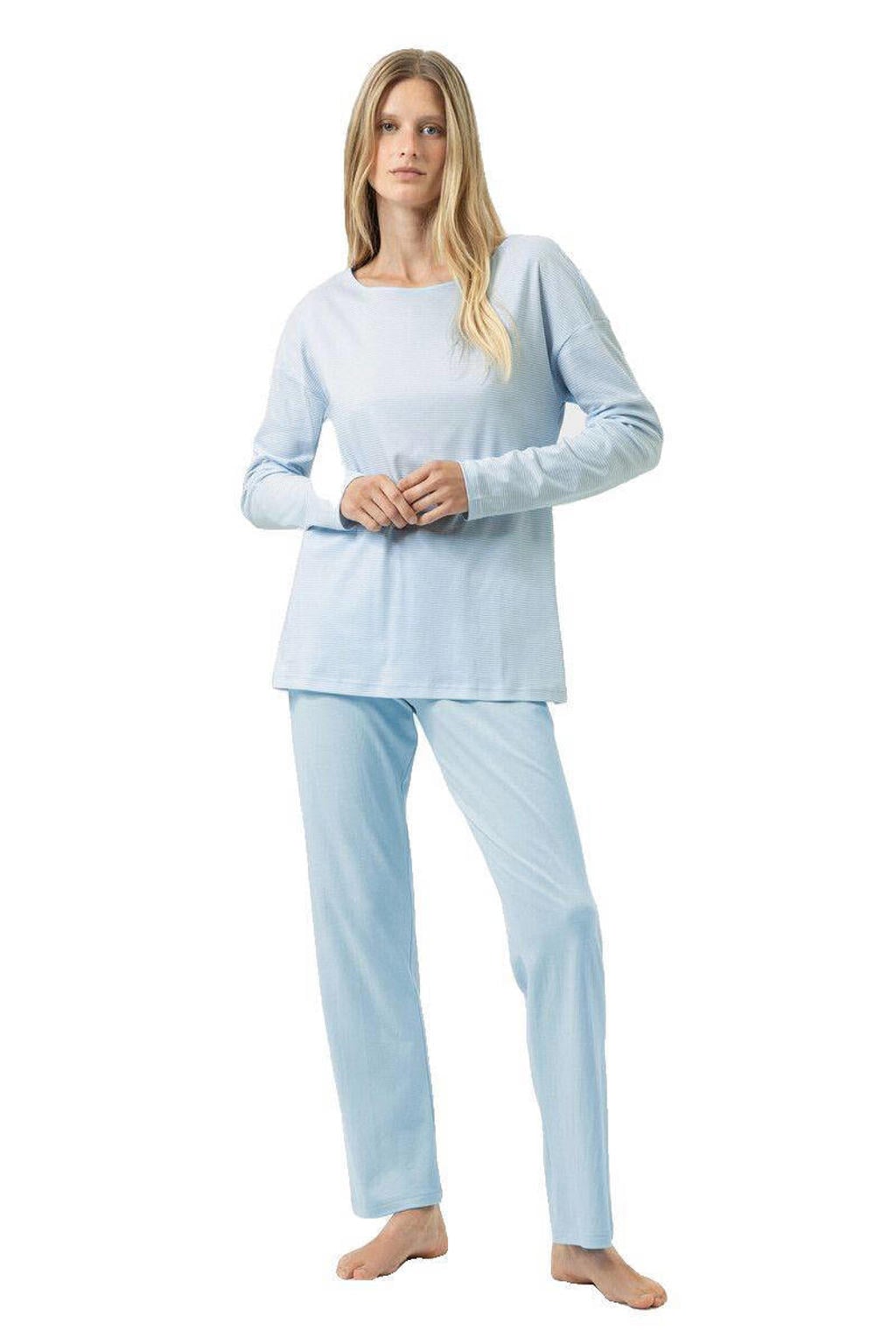 Mey pyjama set Simple Stripes lichtblauw