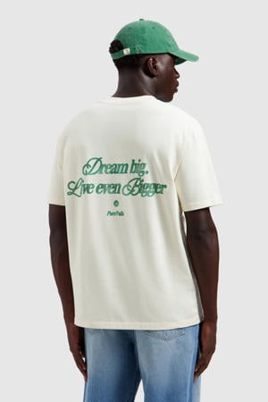 relaxed T-shirt met backprint ecru