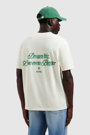 relaxed T-shirt met backprint ecru