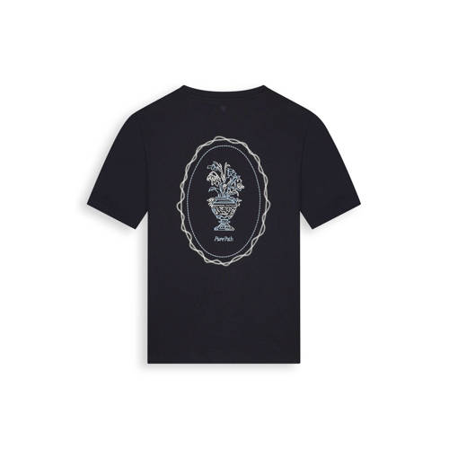 Pure Path regular T-shirt met backprint donkerblauw afbeelding