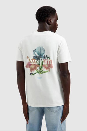 regular T-shirt met backprint ecru