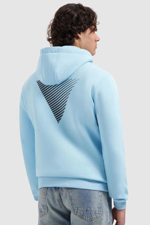 hoodie met backprint lichtblauw