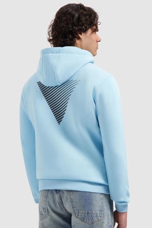 hoodie met backprint lichtblauw