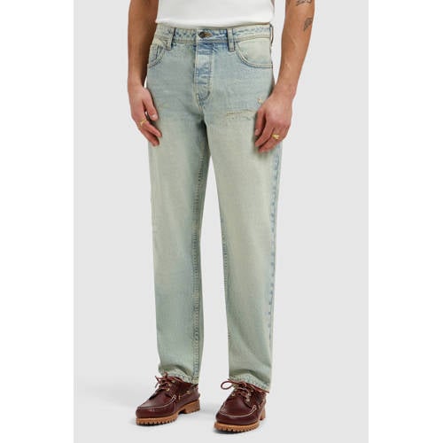 Pure Path Aiden loose fit jeans denim blue green afbeelding