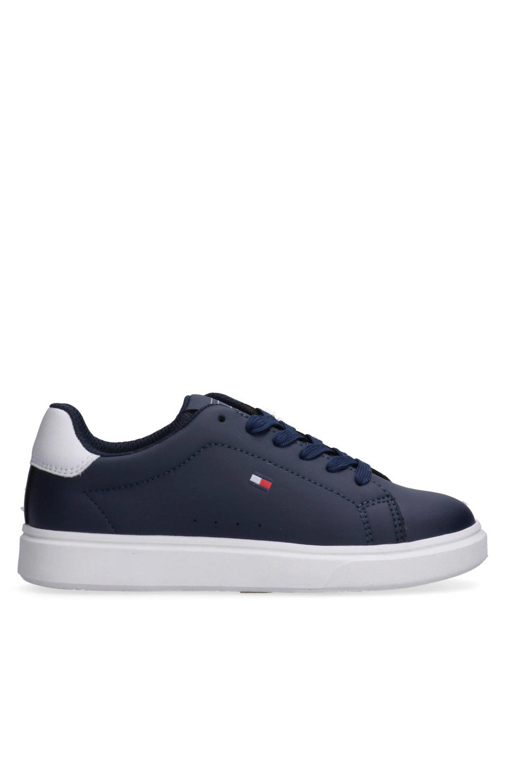 Donkerblauwe jongens Tommy Hilfiger Cooper sneakers van 100% pu met veters