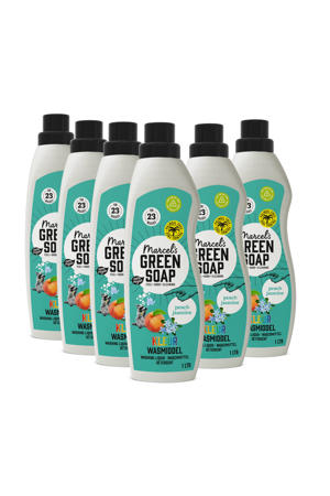 wasmiddel kleur - Perzik & Jasmijn 6 x 1L - 138 wasbeurten