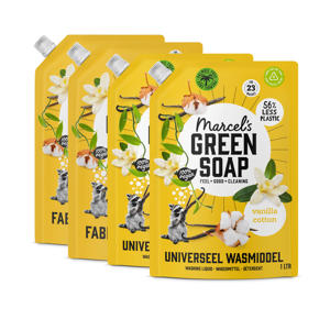 wasmiddel universeel - Vanille & Katoen navulling 4 x 1L - 92 wasbeurten