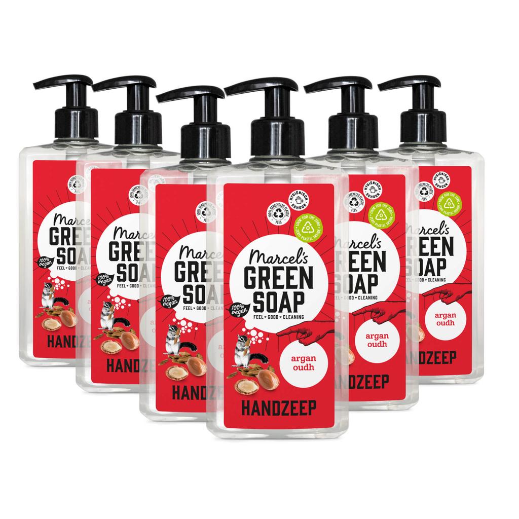 Marcel's Green Soap handzeep - Argan & Oudh 6 x 500ml