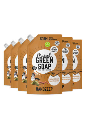 handzeep - Sandelhout & Kardemom navulling 6 x 500ml