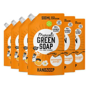 handzeep - Sinaasappel & Jasmijn navulling 6 x 500ml