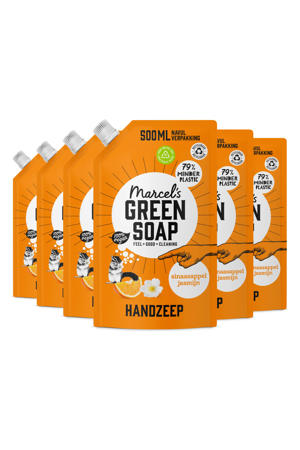 handzeep - Sinaasappel & Jasmijn navulling 6 x 500ml