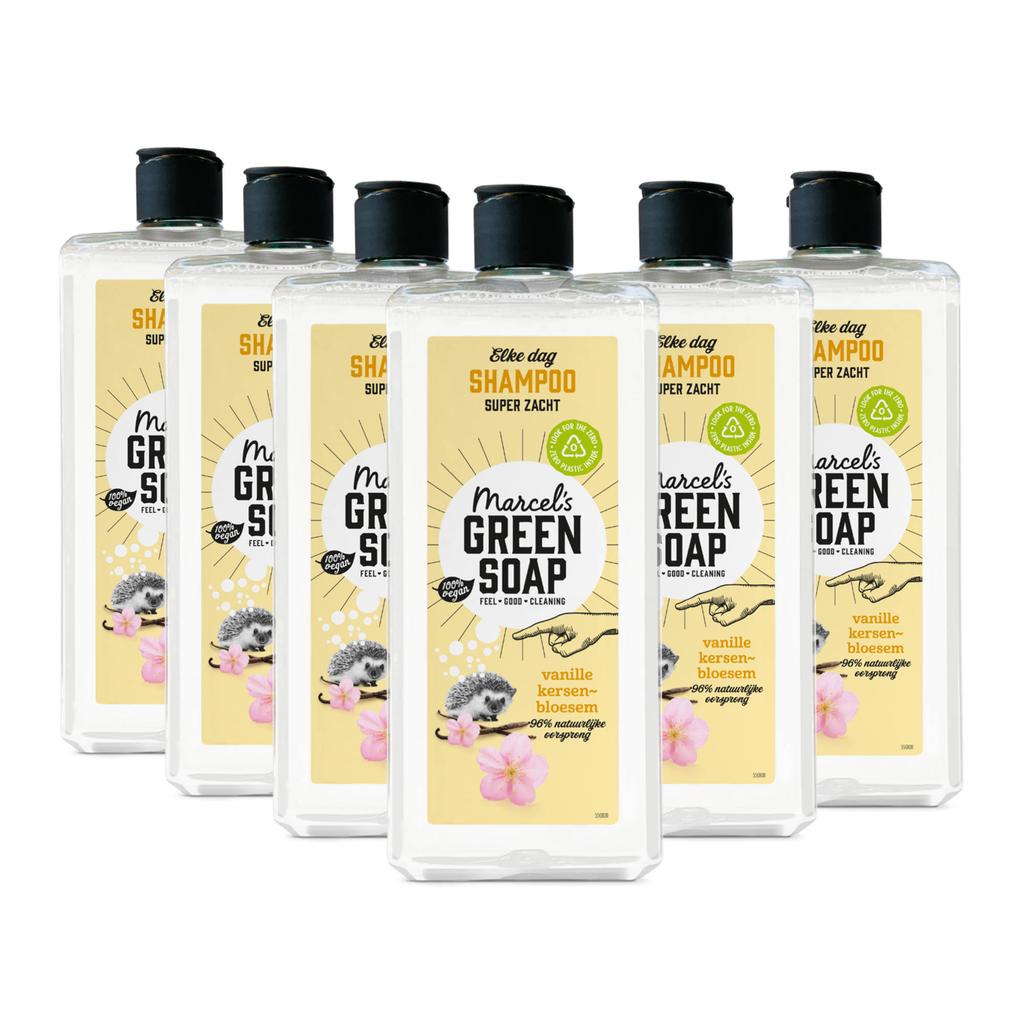 Marcel's Green Soap every day shampoo - Vanille & Kersenbloesem 6 x 300ml